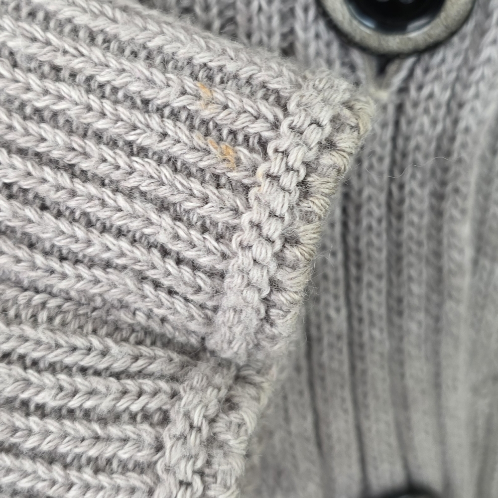 Gray Ruffle Long Cardigan - Picture 3 of 6